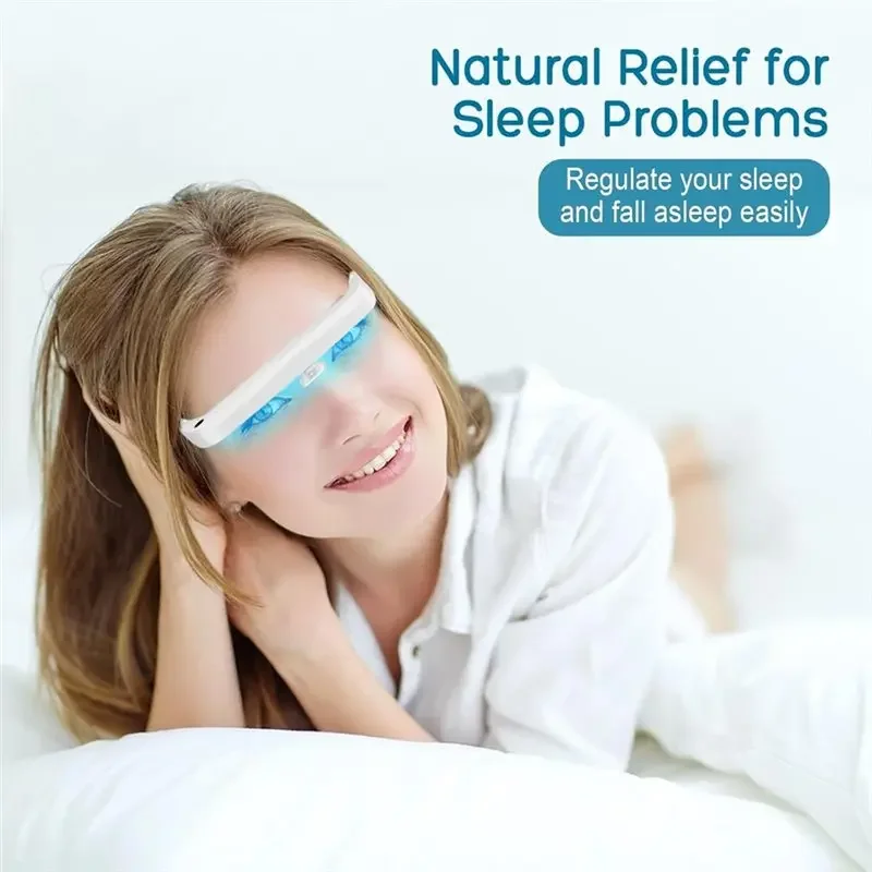 

Wearable Sad Light Therapy Glasses Led Phototherapy Glasses For Sleep Aiding Mind Calming Boost Energy And Anti Motion Sickness