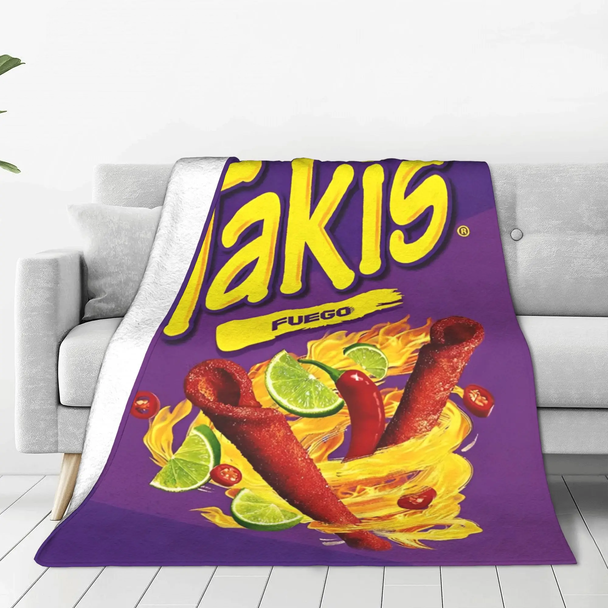 Takis Snack Cartoon Blanket Fleece Spring Autumn   Multifunction Super Soft Throw Blanket for Bedding Office Plush Thin Quilt