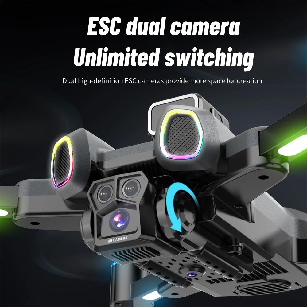 

LED Mini Drone Camera 8k Professional HD 4K Obstacle Avoidance Quadcopter Aerial Photography FPV RC Helicopter Aircraft UAV CZ15