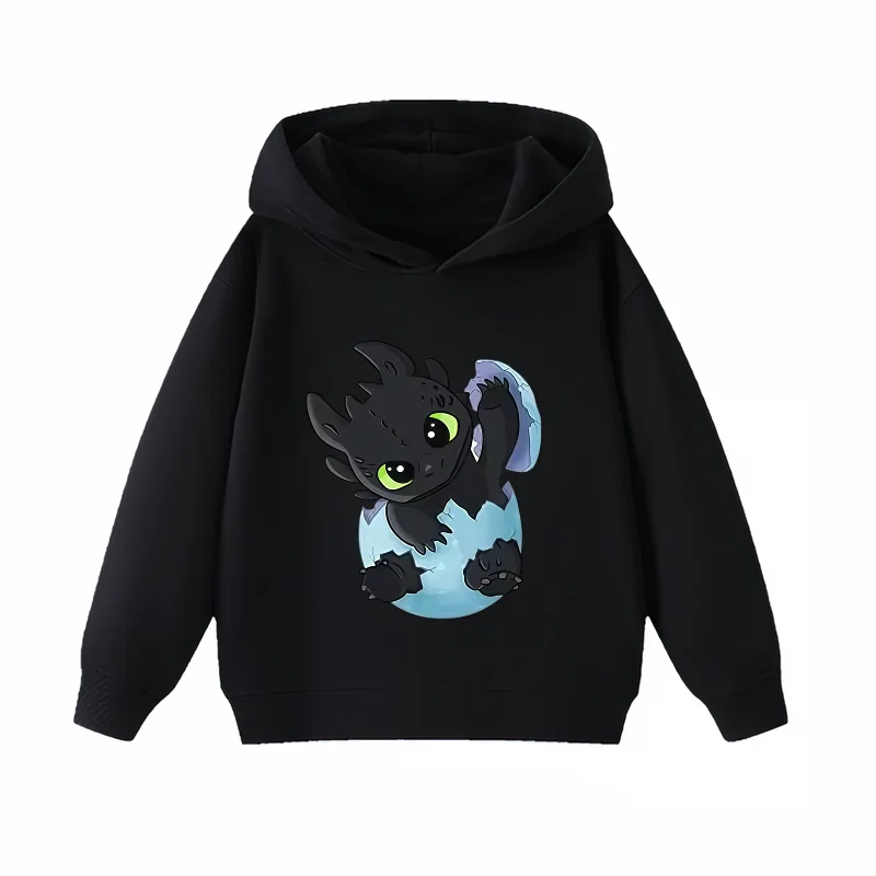 Potdemiel كيفية تدريب التنين الخاص بك بلا أسنان للأطفال هوديي غرزة الاطفال البلوز الخريف والشتاء الدافئة الاطفال مقنعين البلوز