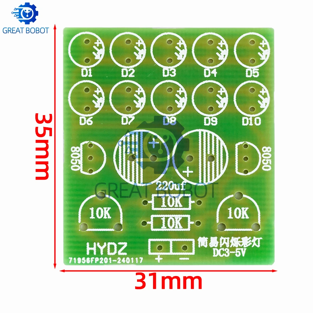 DIY RGB Advertising Light Kit, Red & Yellow Flasher Module with Circulating & Strobe Modes