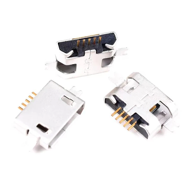 100-1000 قطعة موصل صغير لوحة ثقيلة 1.0 SMD 2 أقدام USB صغير 5P أنثى اللوحي شحن شاحن ميناء لموتورولا NI525 ME525 #1