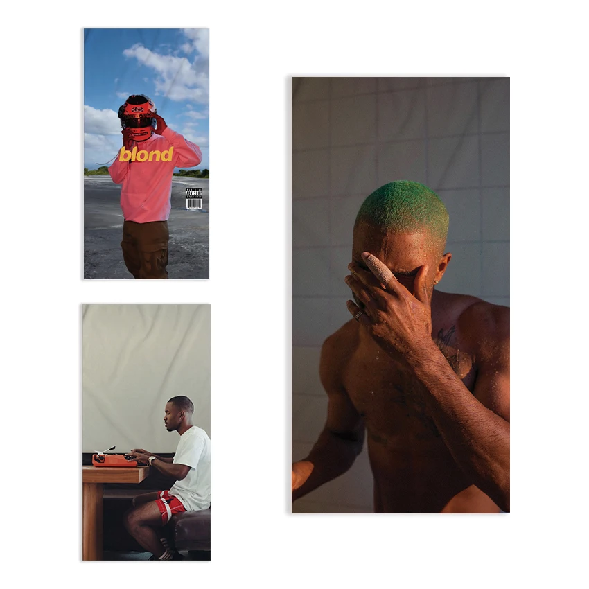 FRANK OCEAN album 'Blonde' Single sided Printed Beach Towel Home Decoration Bath Towel 75x150cm Bathroom ﻿
