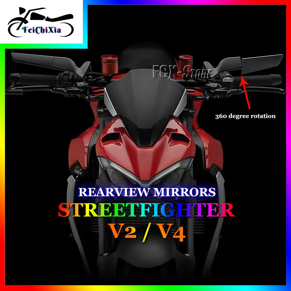 

For Ducati Streetfighter V4 S Street Fighter V4S STREETFIGHTER V2 Motorcycle Accessories CNC Aluminum Rearview Mirror