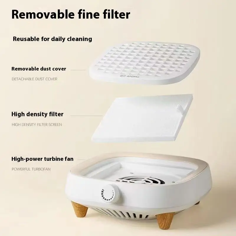 Filter Pengganti Filter Penyedot Debu Kuku untuk Filter Pengumpul Debu Kuku Pelat Layar Manikur Ekstraktor Debu Kuku Tanpa Sikat