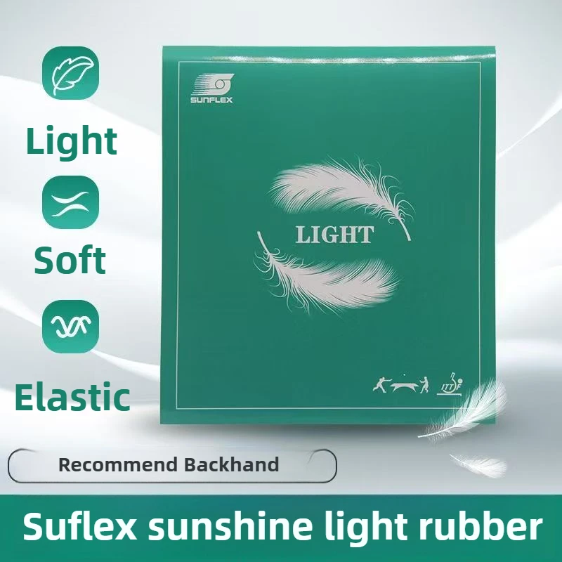 

SUNFLEX LIGHT Table Tennis Rubber Sheet Pips-in Ping Pong Rubber with Super Light Cake Sponge ITTF Approved Recommend Backhand