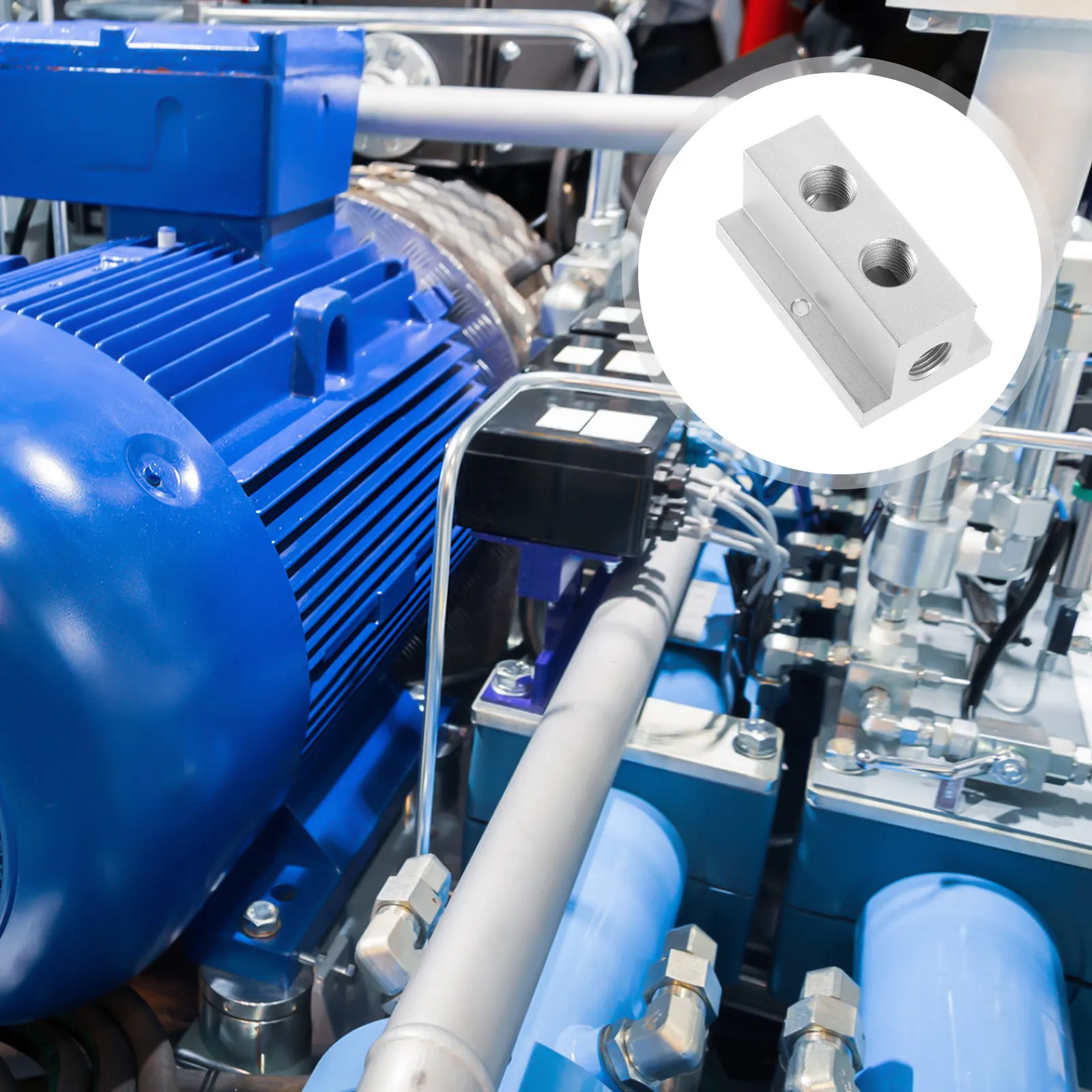 

T-Type Air Distribution Manifold Robust Multi-Port Junction Block for Pneumatic Systems Unobstructed Flow Gas Distribution
