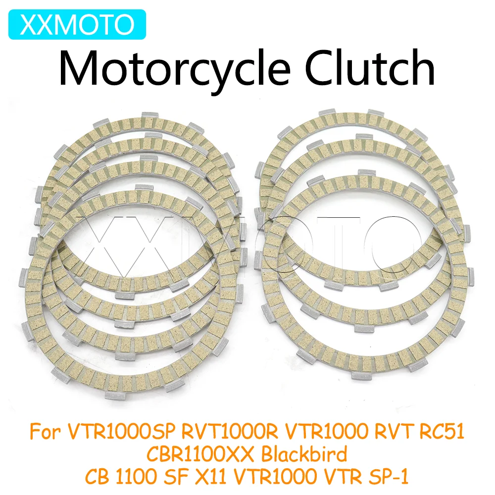 ホンダ-cb1100-cb-1100-sf-2000-2001-cbr1100xx-cbr-1100-xx-vtr1000-1000sp-rvt1000r-rc51-オートバイ-クラッチプレート-フリクションディスク