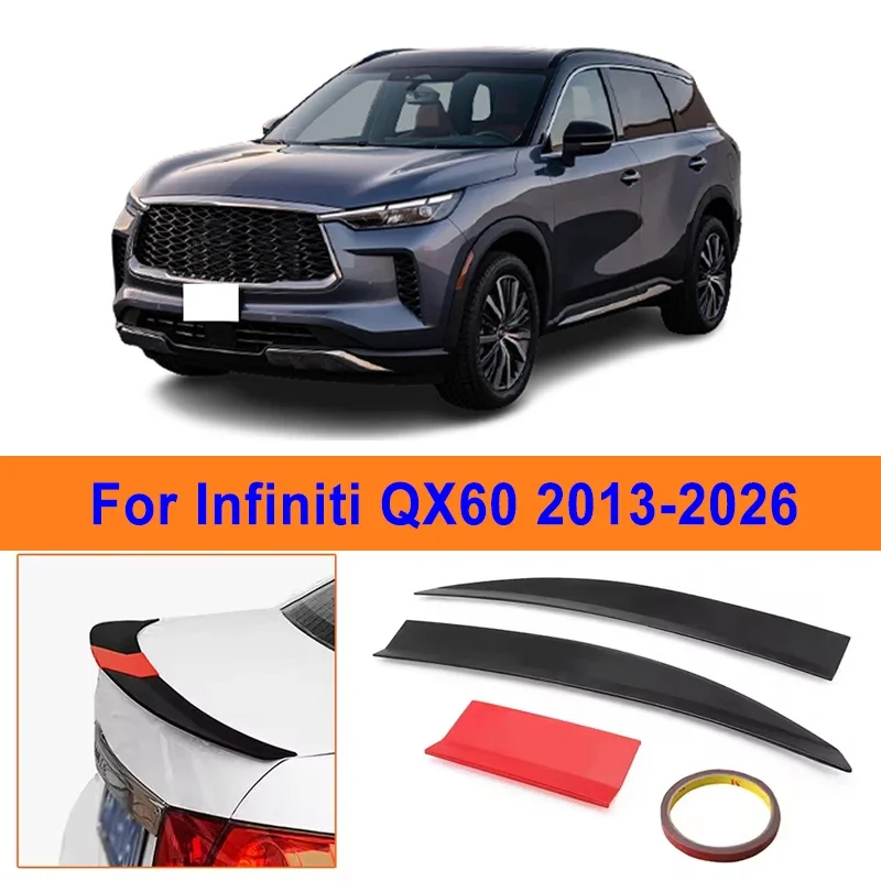 

For Infiniti QX60 2013-2026 3-Section ABS Rear Trunk Spoiler 115-125cm Adjustable Sports Decor Top Wing Car Exterior Parts