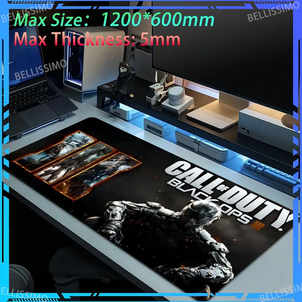 Anime C_Call of Duty B_Black Ops 3 Computer Cabinet Pad Mouse Pad Game Accessories Oversized Game Keyboard Pad rubber Desk mat