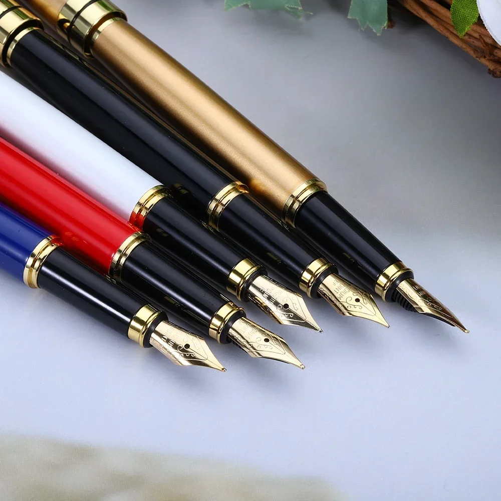 Golden Name Custom Engraved Fountain Pen Office School Graduation Gift Full Metal Pen Student Writing Roller Pen Stationery