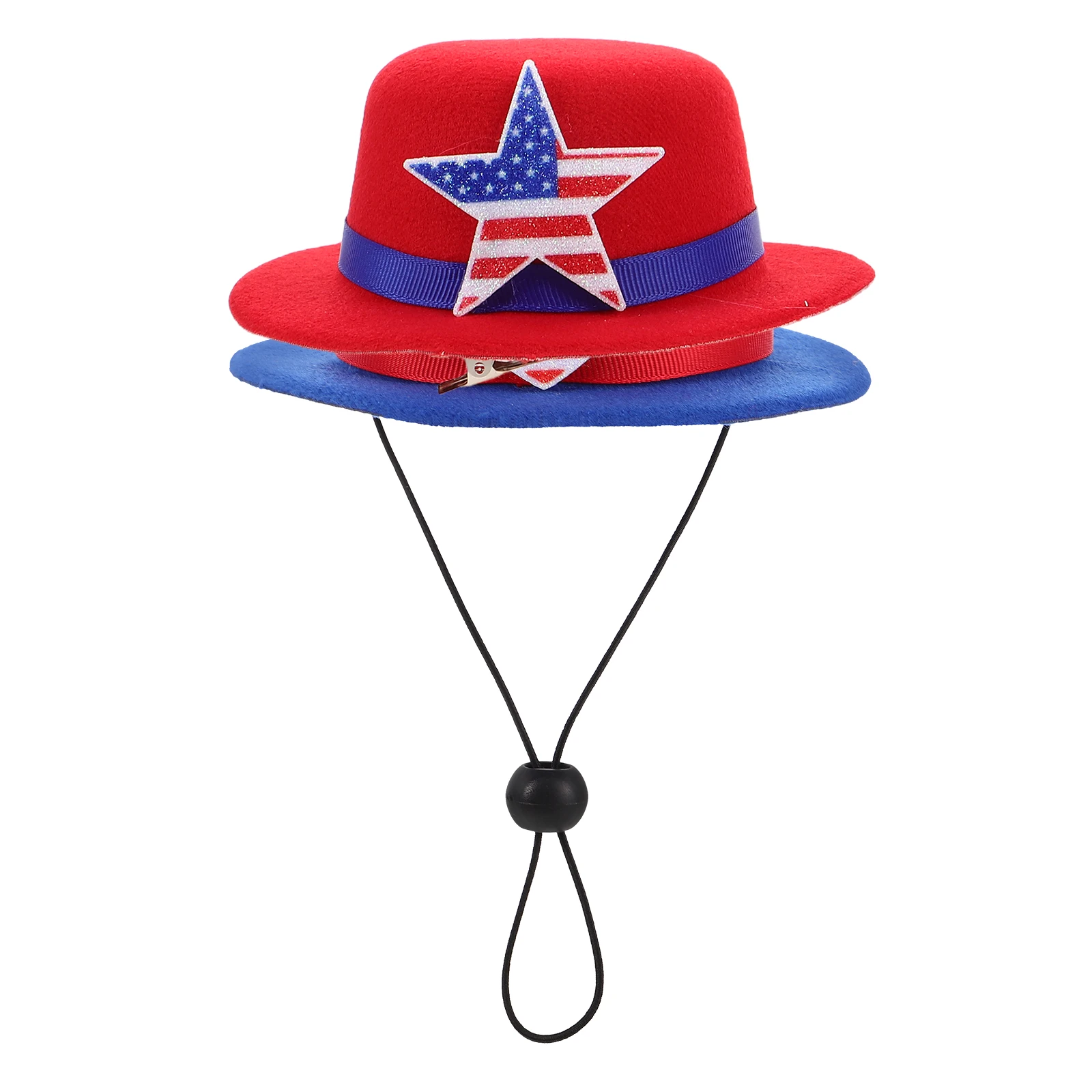 

2pcs Independence Day Hats Patriotic American Flag Pet Costume Decorative Small Animal Hat for Family Photos Team Spirit Party
