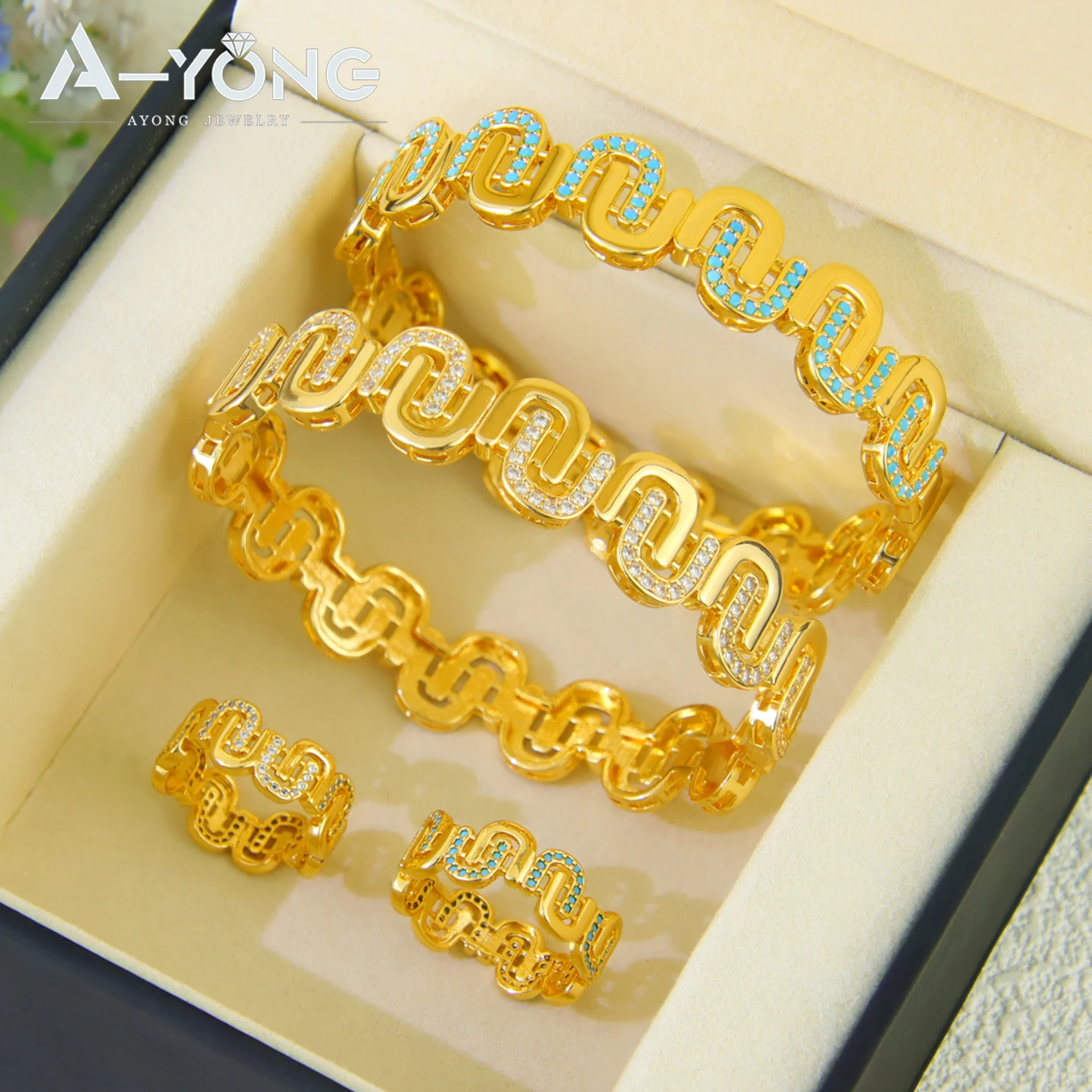 Luxury Italian Gold Color Jewelry Set 21k Gold Plated Dubai Fashion Irregular Cuff Bangles Brazilian Women Event Party Jewelry