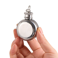 Mini Stainless Steel Hip Flask Pocket Liquor Bottle Keychain Portable Whiskey Alcohol Container Travel Gift for Men Outdoor