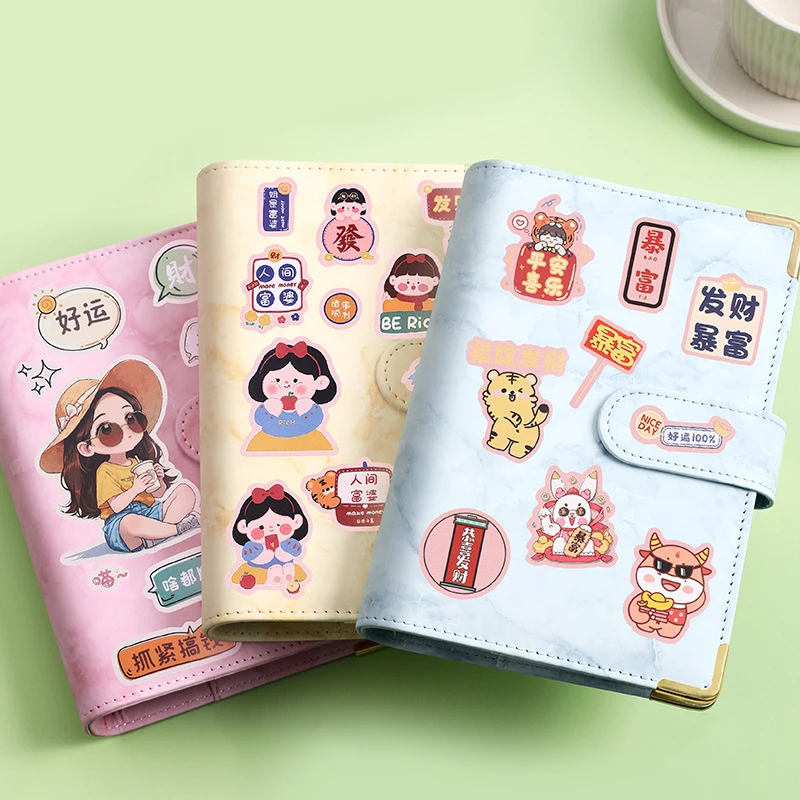 Children Money Savings Challenge Binder Flexible Savings Challenges Book Reusable Leather Waterproof Cash Budget Notebook