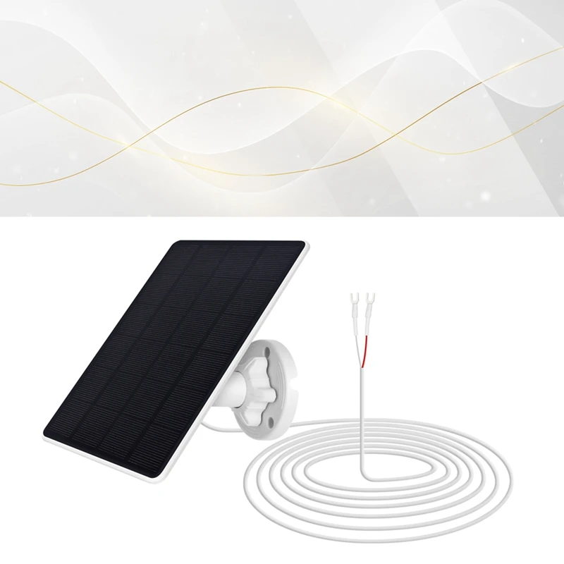 3W Solar Panels With 4M Extension Cable IP65 Weatherproof 360° Adjustable Bracket For Ring Doorbell