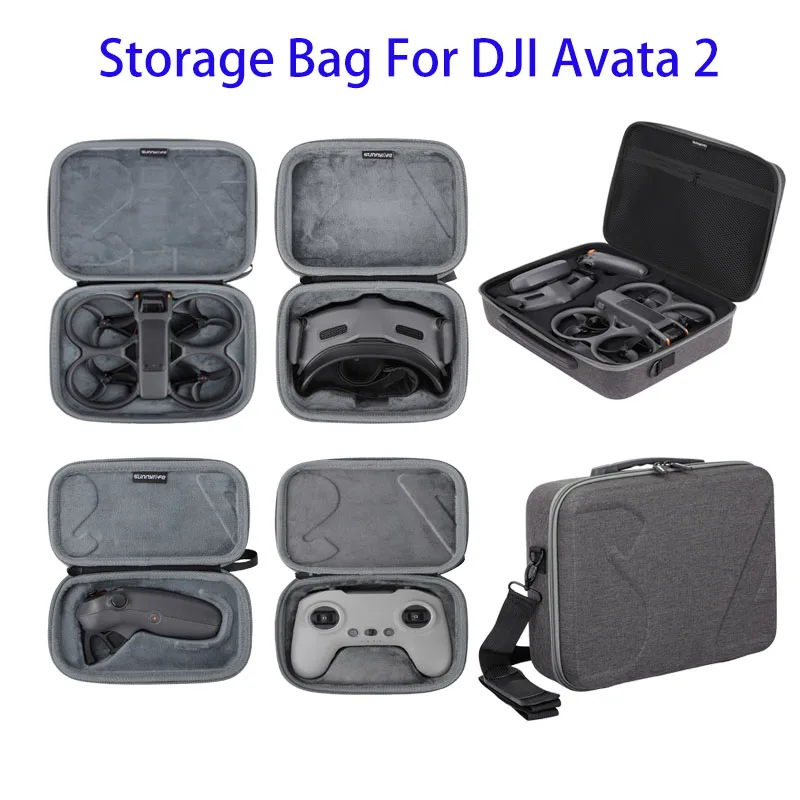 Borsa portaoggetti per DJI Avata 2 custodia per occhiali 3 borsa da trasporto portatile per DJI Avata 2 FPV Drone accessori Kit borsa a tracolla