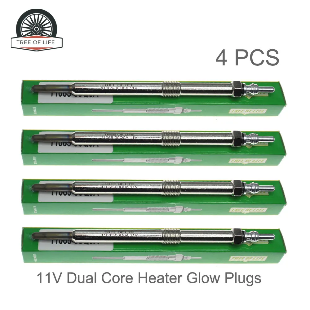 

4x 11065-00Q0A 11065-00QAB 11065-00QAE 93161342 93161489 Glow Plugs 11V For Nissan Primastar X83 2003+ 2.5 DCi