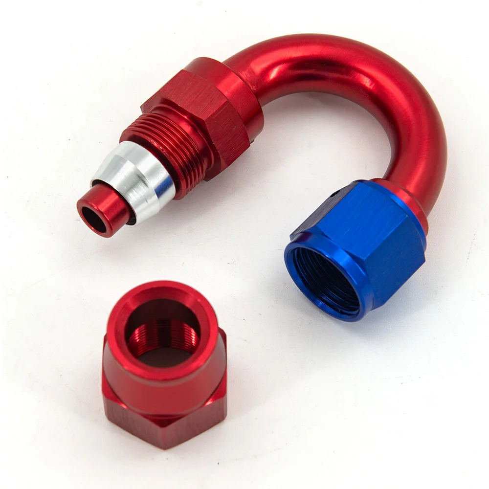 AN6 AN8 AN10 straight 45 90 120 180 Degree Reusable Hose End Fitting Adapter For Swivel PTFE Oil Fuel Line Hose End Fitting