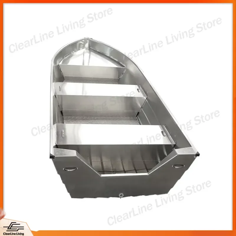 Aluminum Jon Boat Professional Speed Fishing Hunting Perch Small Flat Bottom Vessel Lightweight Durable River Lake Outdoor