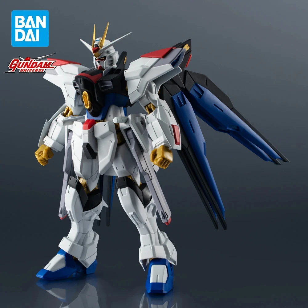 Original In Stock Bandai Gundam Universe Type2 Strike Freedom Gundam Figure Action Anime Mobile Suit Gundam Boxed Toys Genuine