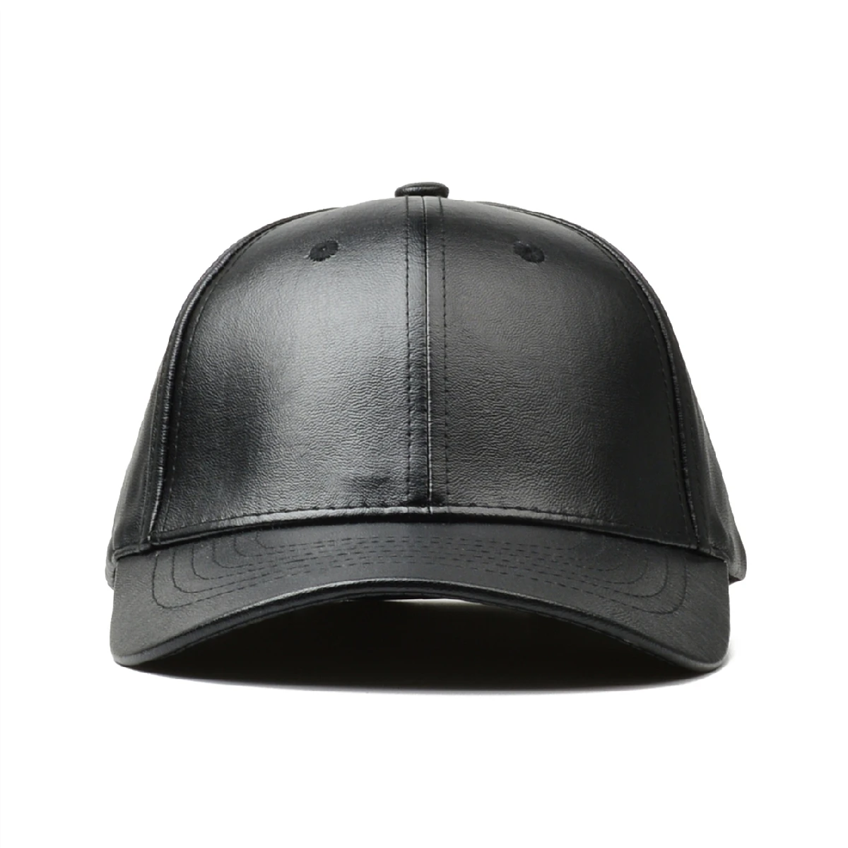 Black Leather Baseball Caps for Men Women High Quality Leather Caps Outdoor Bone Casquette Hip Hop Caps