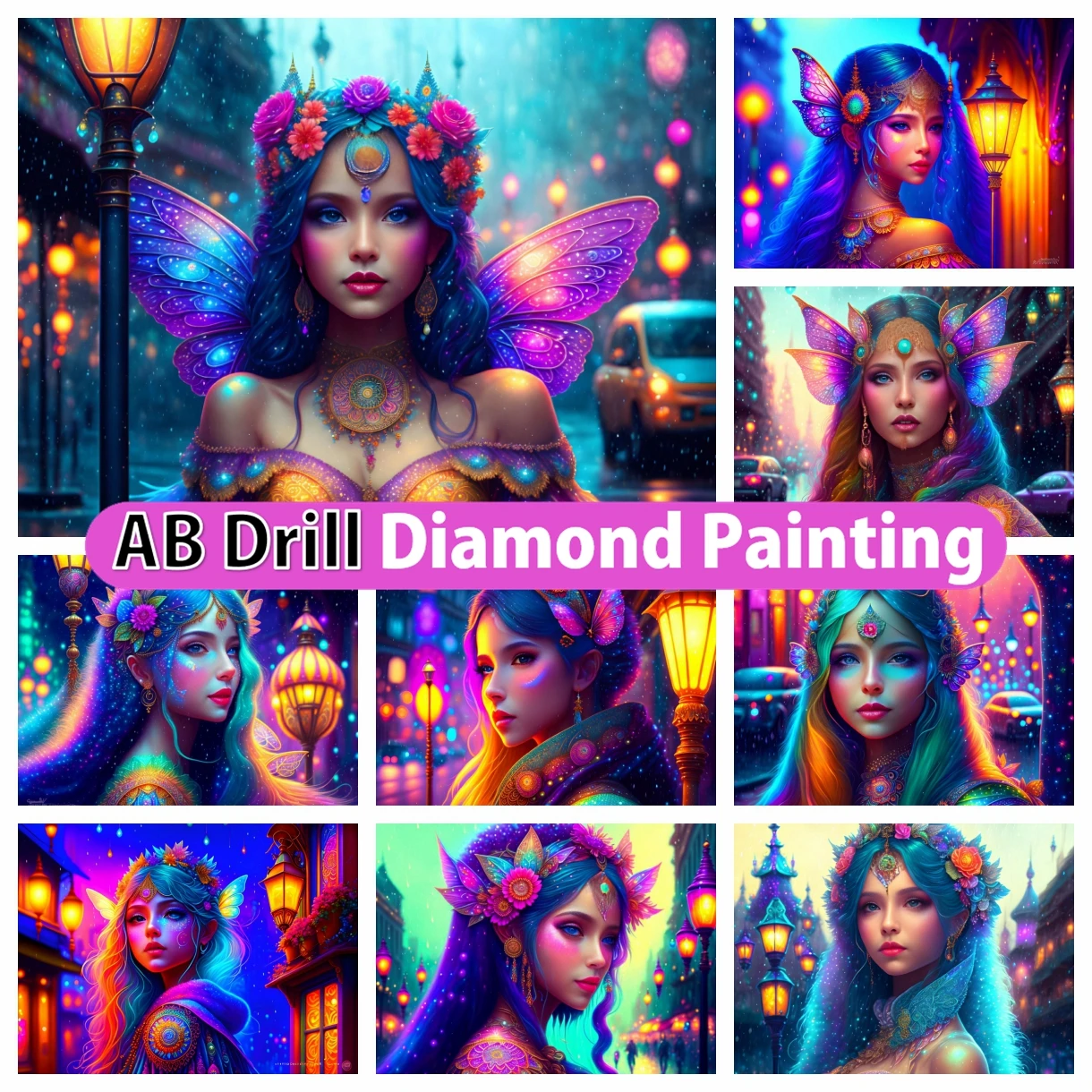 

Elf Fairy Girl 5D DIY AB Diamond Painting Mosaic Embroidery Fantasy Cross Stitch Rhinestones Handicraft Home Decor New Arrival