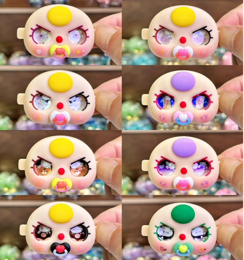 Baby Three Mini Plush Surprise Doll 80 Body DIY Custom Face Removable Eyes Pacifier Set Cute Stuffed Toy Gift