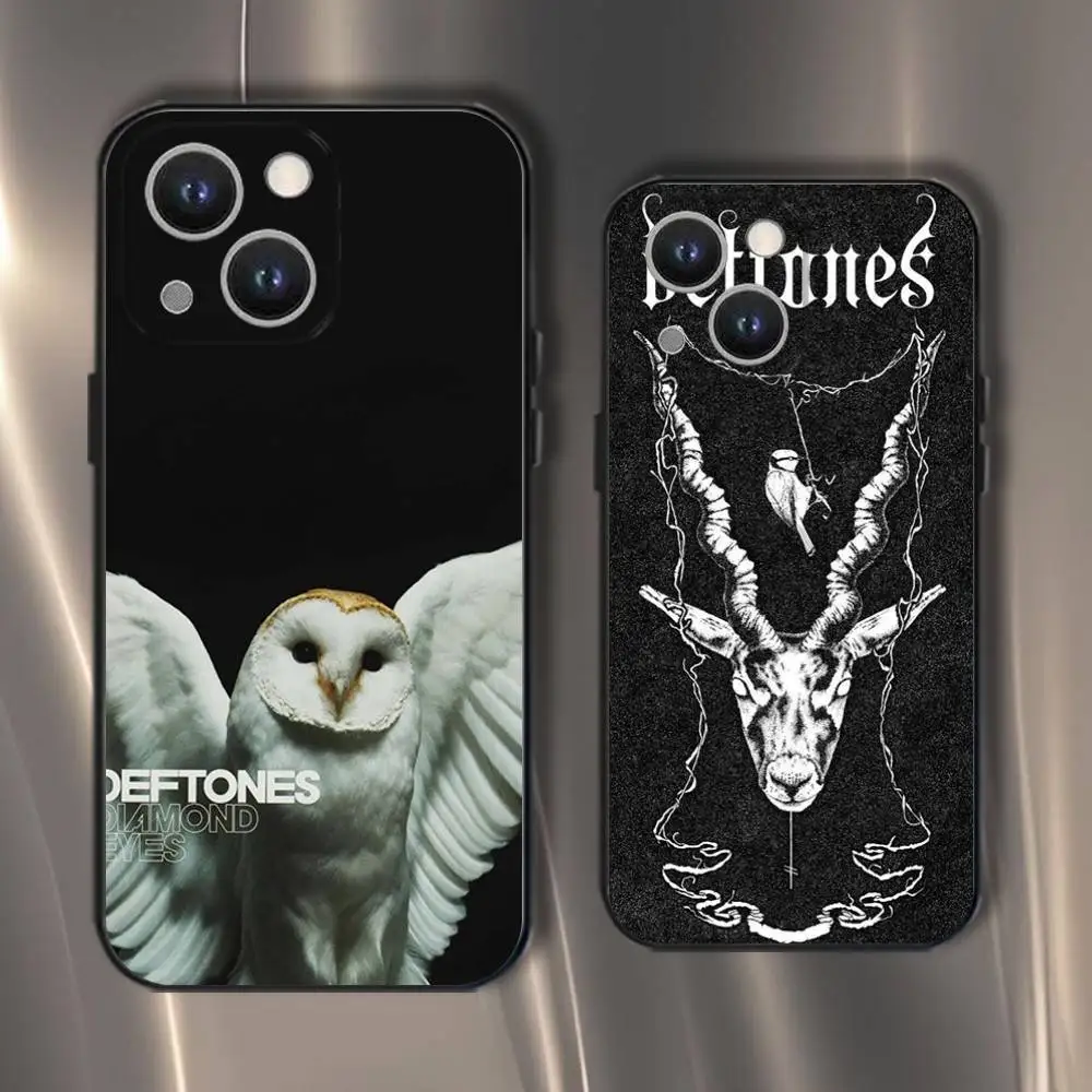 

Band D-Deftones Phone Case For iPhone 16,15,14,13,12,11,Pro,XS,Max,XR,Plus,E,SE4,Mini Black Soft Cover