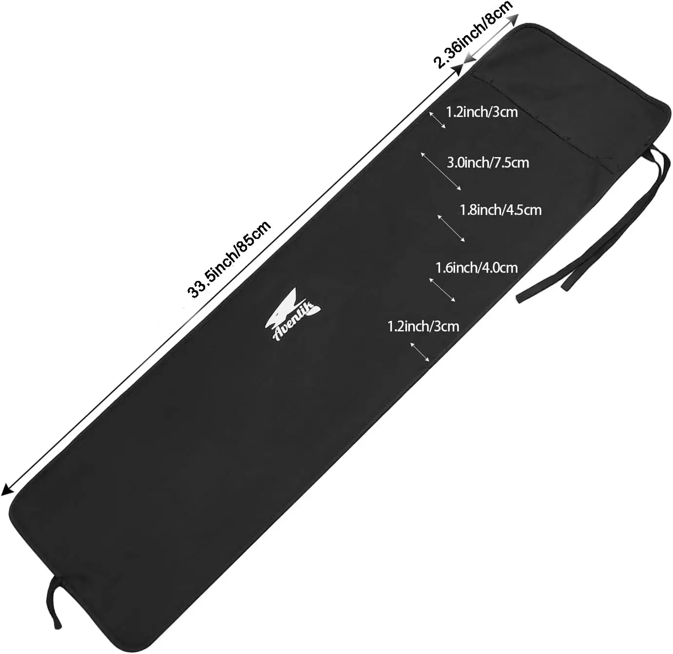 Aventik Neoprene Fly Rod Sock Fishing Rod Sleeve Cover Pole Sock Glove Protector Bag Pouch with 5 Compartments