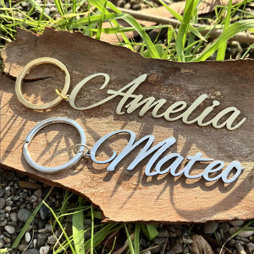 

Персонализированный брелок из нержавеющей стали с именем, серебряный, розовое золото, подарок для неё, для него, для мамы, для девушки, для парня, для пар, для детей