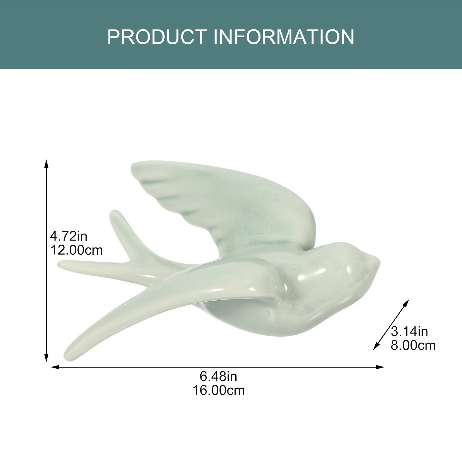 Wall Hanging Bird Ornament Ceramic Decor for Bedroom Living Room Dining Room Hallway Corridor Foyer Entryway Wall Statement