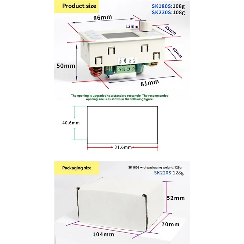 SK180X CNC DC Adjustable Regulated Power Supply Module 9A 180W Constant Voltage And Current Output-A68E