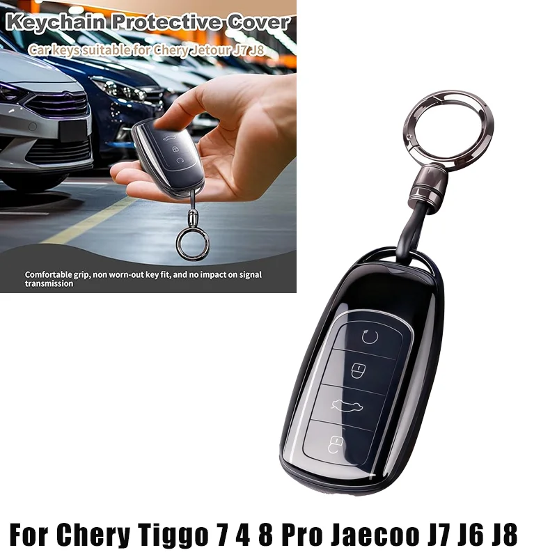 

TPU Key Fob Cover for Chery Tiggo 7 4 8 Pro Jaecoo J7 J6 J8 Omoda 5 9 C5 C9 E5 EBRO S800 S700 Car Smart Remote Key Protect Shell