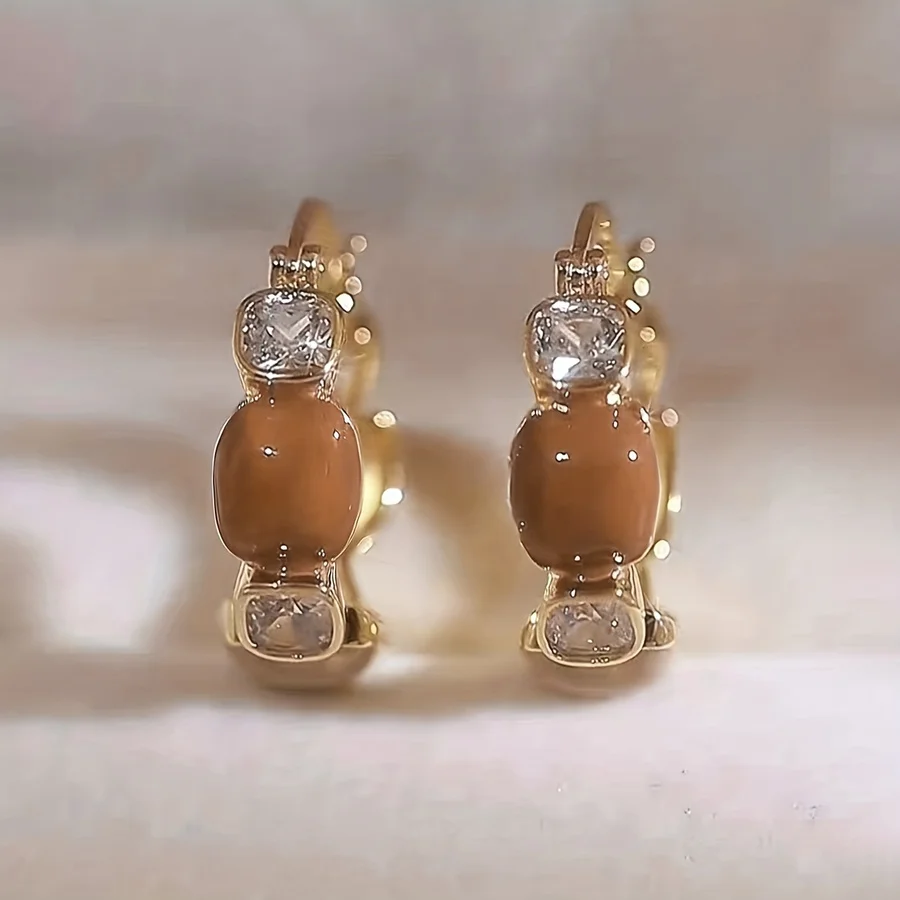 Hollow geometric earrings set of two — elegant vintage-style jewelry for daily wear, weddings, or gifting to friends and classma - view 3
