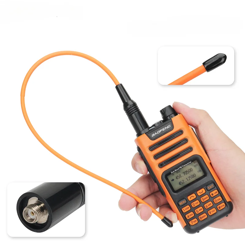 

AR-771C Handheld Radio Antenna High Performance Flexible Whip Communication Antenna for Walkie Talkie UHF/VHF Dual Band Amplifie