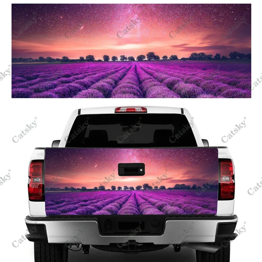 lavender flowers Car stickers truck rear tail modification suitable for truck pain packaging accessories car stickers decals