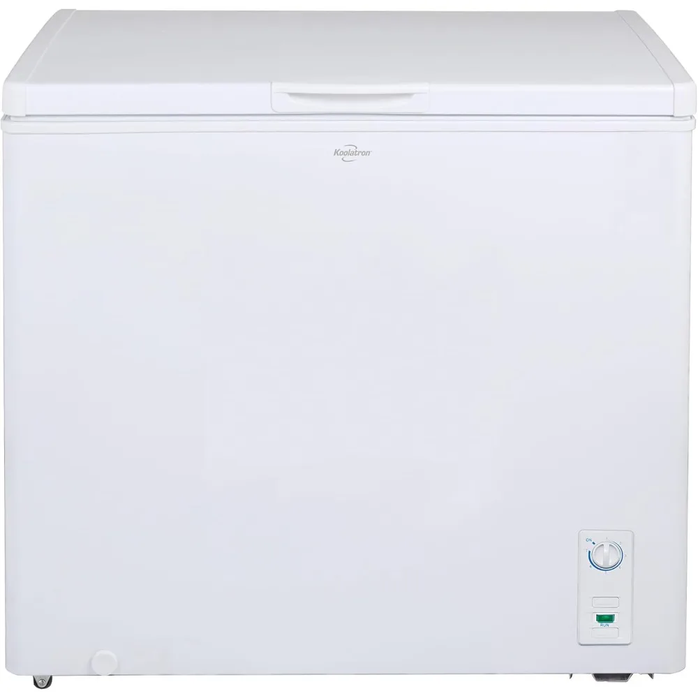 

Large Chest Freezer, 7.0 cu ft (198L), White, Manual Defrost Deep Freeze, Storage Basket, Space-Saving Flat Back