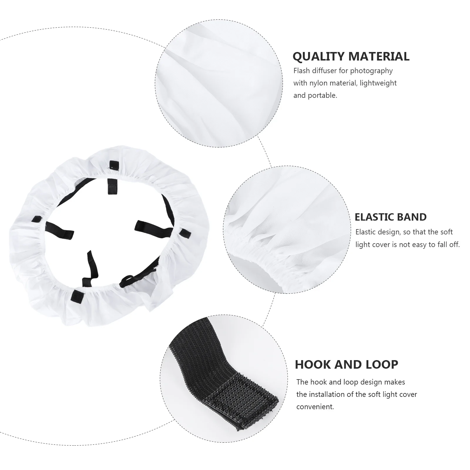 ناشر فلاش نايلون قابل للطي مقاس 18 بوصة، عاكس أبيض، سوفت بوكس للتصوير الفوتوغرافي، ضوء فيديو يقلل من الظلال، لون مستقر #4