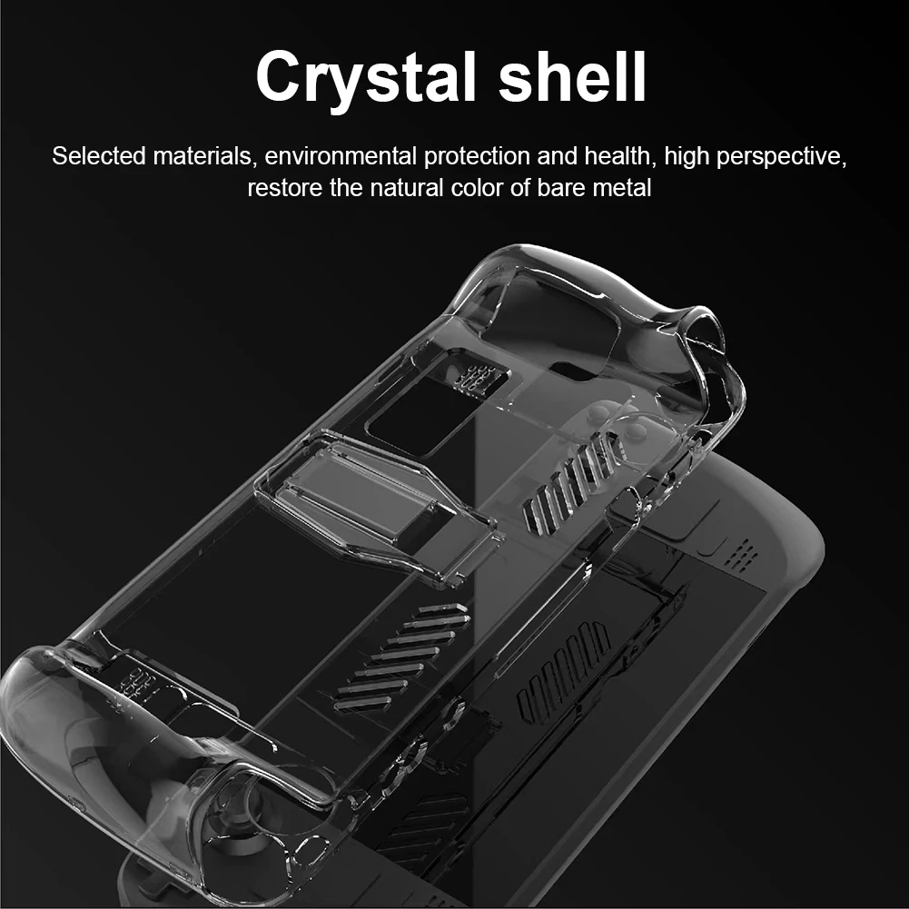 Hard PC Crystal Clear Protective Cover Anti Slip Transparent Host Split Cases Accessories Detachable with Support for Steam Deck - Image 3