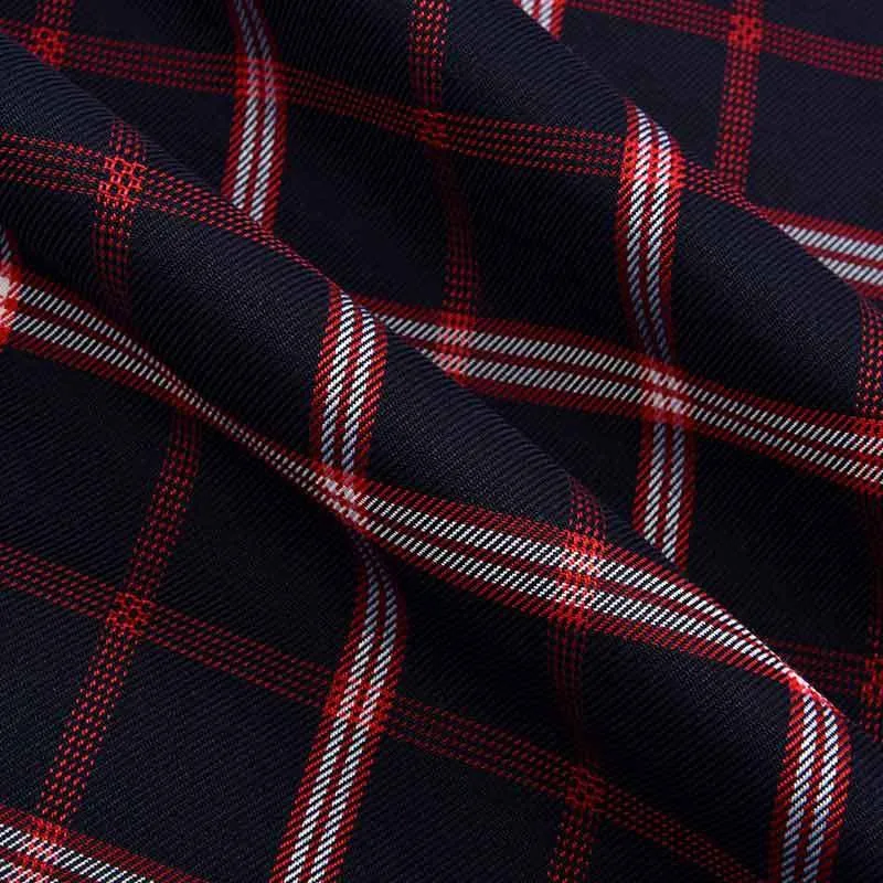 Twill weave elastic fabric suit pants check