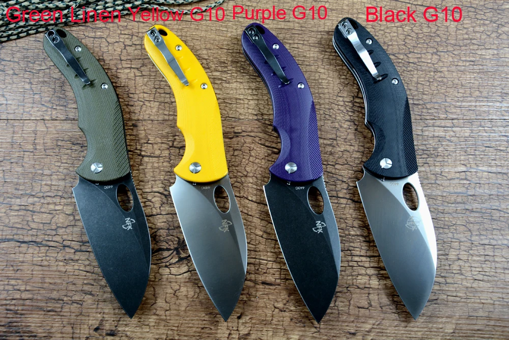 Y-START NFK & Korkos Design 440C Blade Chef Folding Pocket Knives Ceramic Ball Bearing Micarta G10 Handle Daily Outdoor LK5034