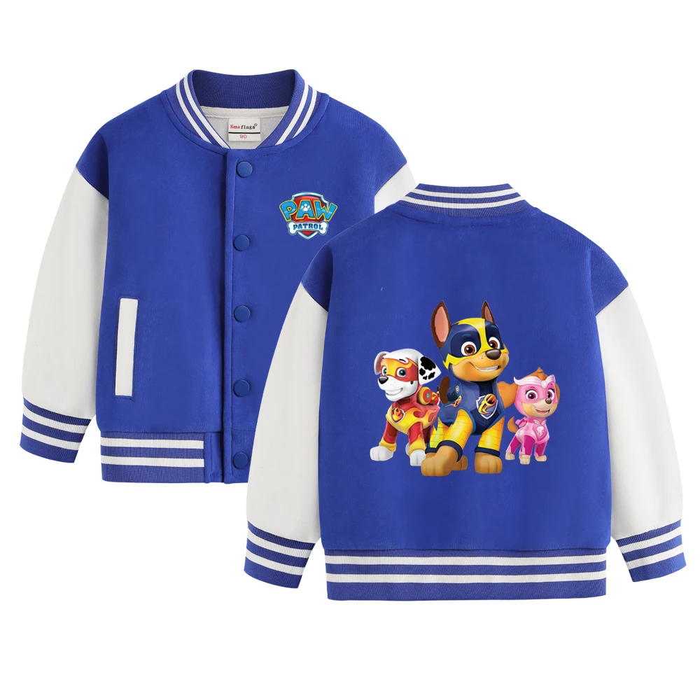 Paw Patrol Girls Boys Cartoon Jacket Children Coats Spring Autumn Kids Single breasted Jackets Casual Sports Outerwear 5 colors