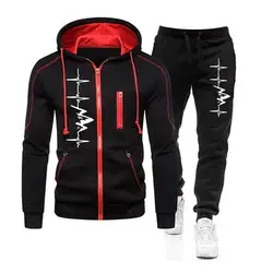 Casual Tracksuit Men Sports Pants and Sportswear Sweatshirt Hoodie Sweatsuit Jogging Daily Hot Sales Sets for Two Piece 2024