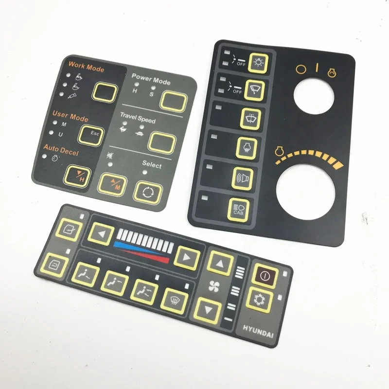 210LC-7 Plastic PVC PP PC Instrument Control Panel Car Dashboard Sticker excavator accessories for Hyundai