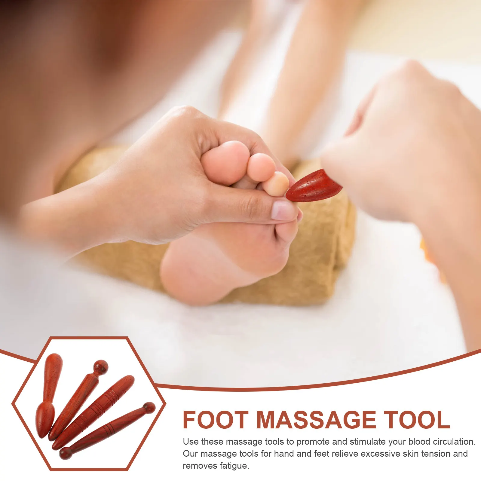 

Набор из 4 деревянных массажных инструментов: роллеры для стоп, рук и спины, палочки для акупрессуры для улучшения кровообращения и снятия стресса. Идеальный подарок для женщин и семьи.