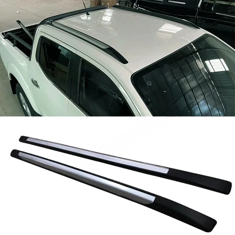 Top Roof Rail for Hilux Revo 2015-2021 Vigo Dmax High Quality Hilux Accessories Aluminum Pickup Roof Rack Screw Fixation