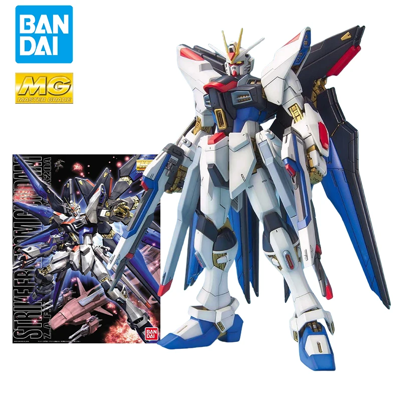 

Original Bandai MG 1/100 ZGMF-X20A Strike Freedom Gundam Model Assembly Trendy Toy Children's Holiday Gifts Ornament Collectible