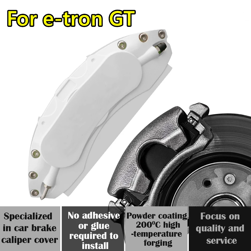 For Audi e-tron GT Car Brake Caliper Cover Aluminum Alloy Metal Front Rear Exterior Kit Fit 2023