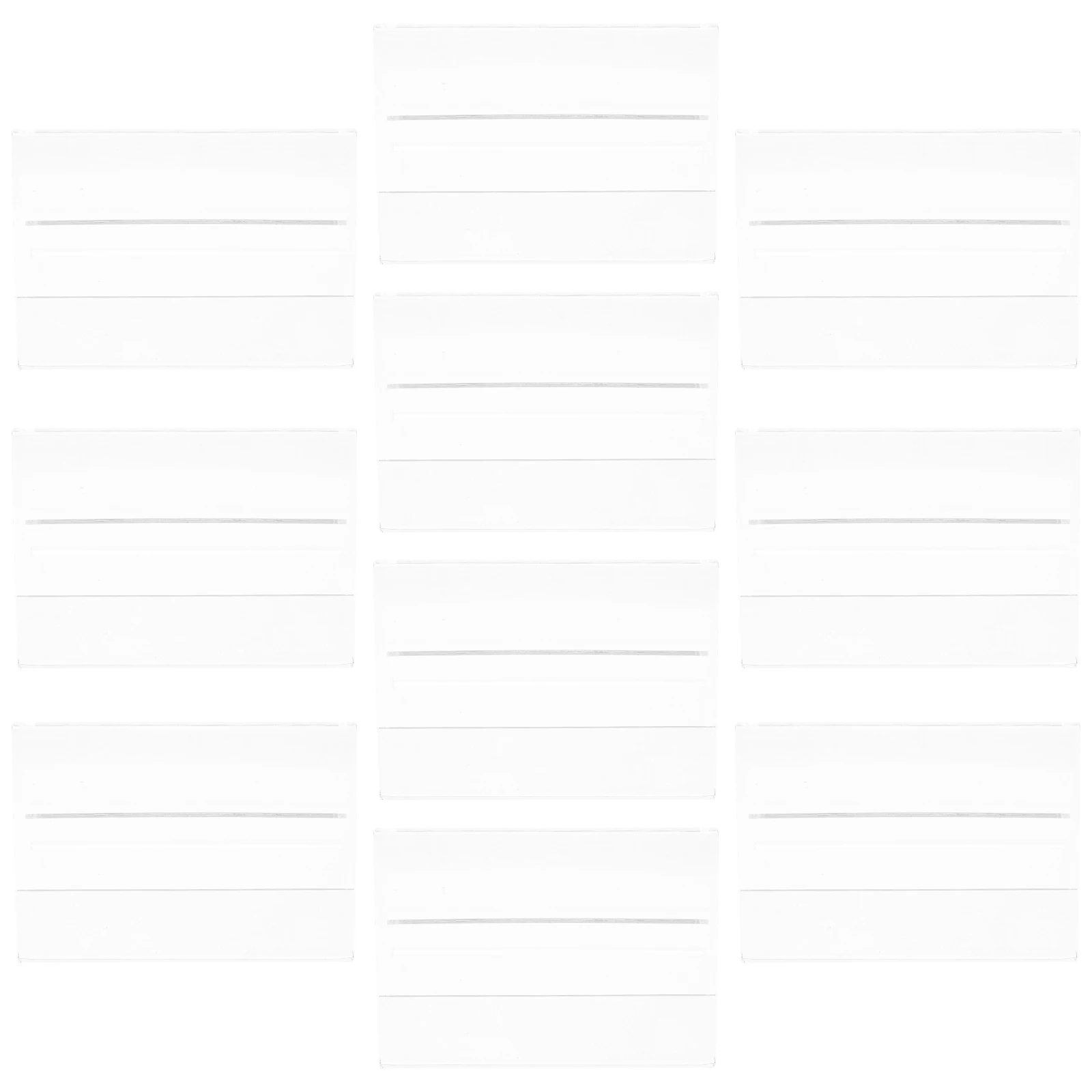 

10Pcs Professional Meeting Name Tag Holder Clear Thickened Acrylic Nameplate Dual Side Display for Conferences Training Events